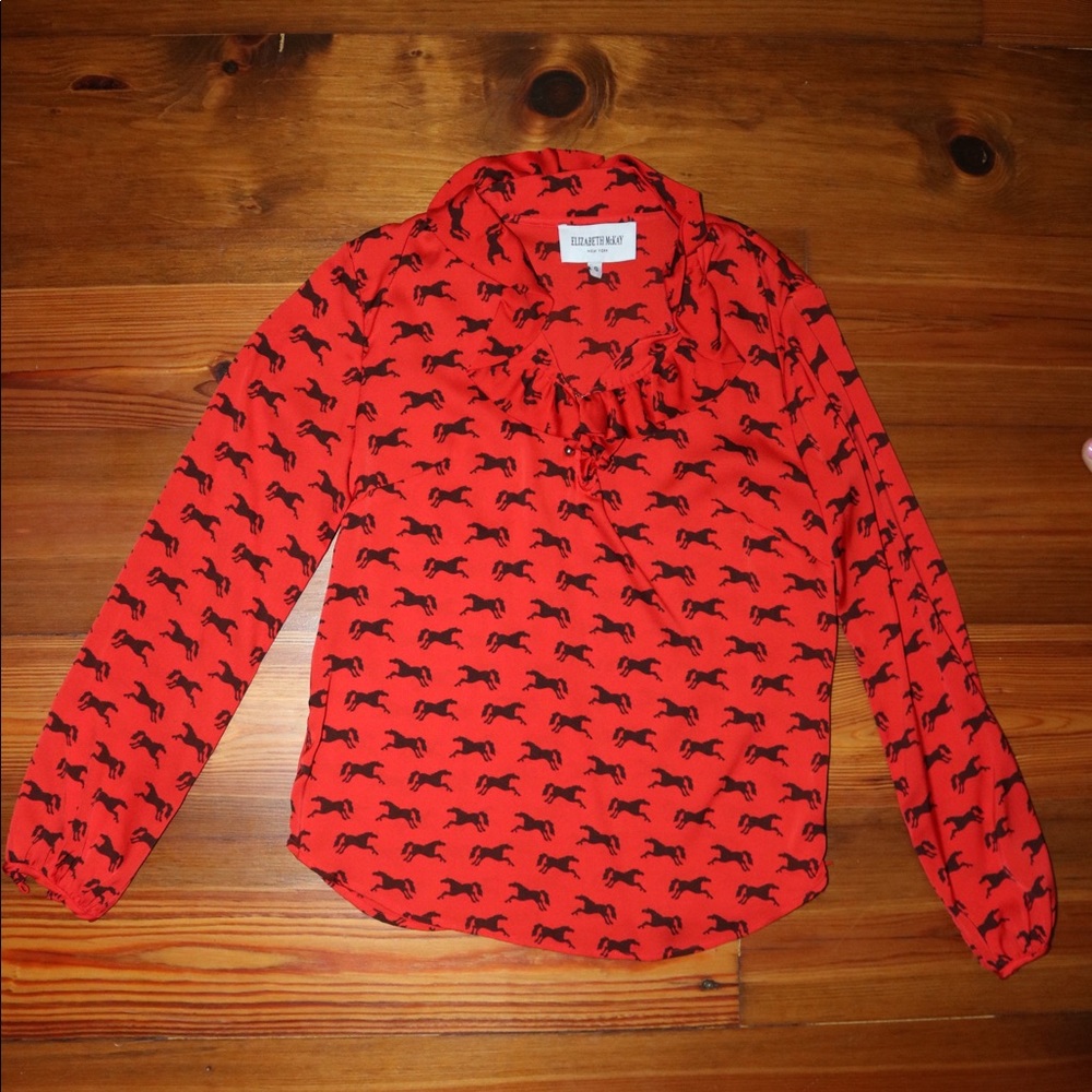 Elizabeth McKay Horse Print Top